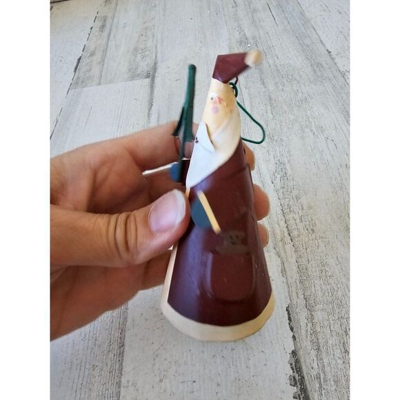 Metal Santa tree teddy bear ornament unique Xmas - Picture 2 of 8